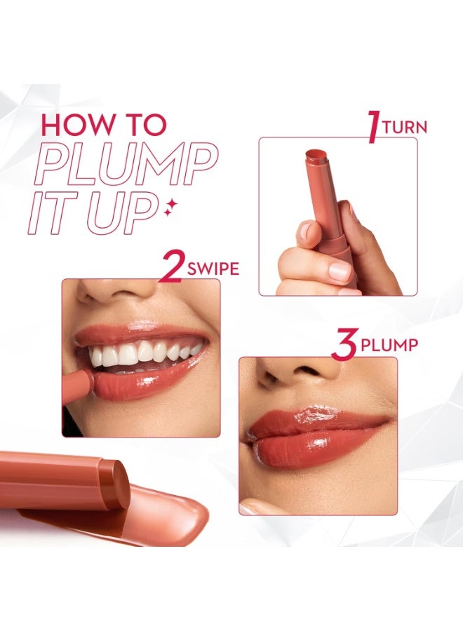 SUGAR Cosmetics Glide Peptide Plumping Gloss Stick with Collagen & Ceramides | Instantly Pumps | 2.7g - 07 Brown Buzz - Image 3